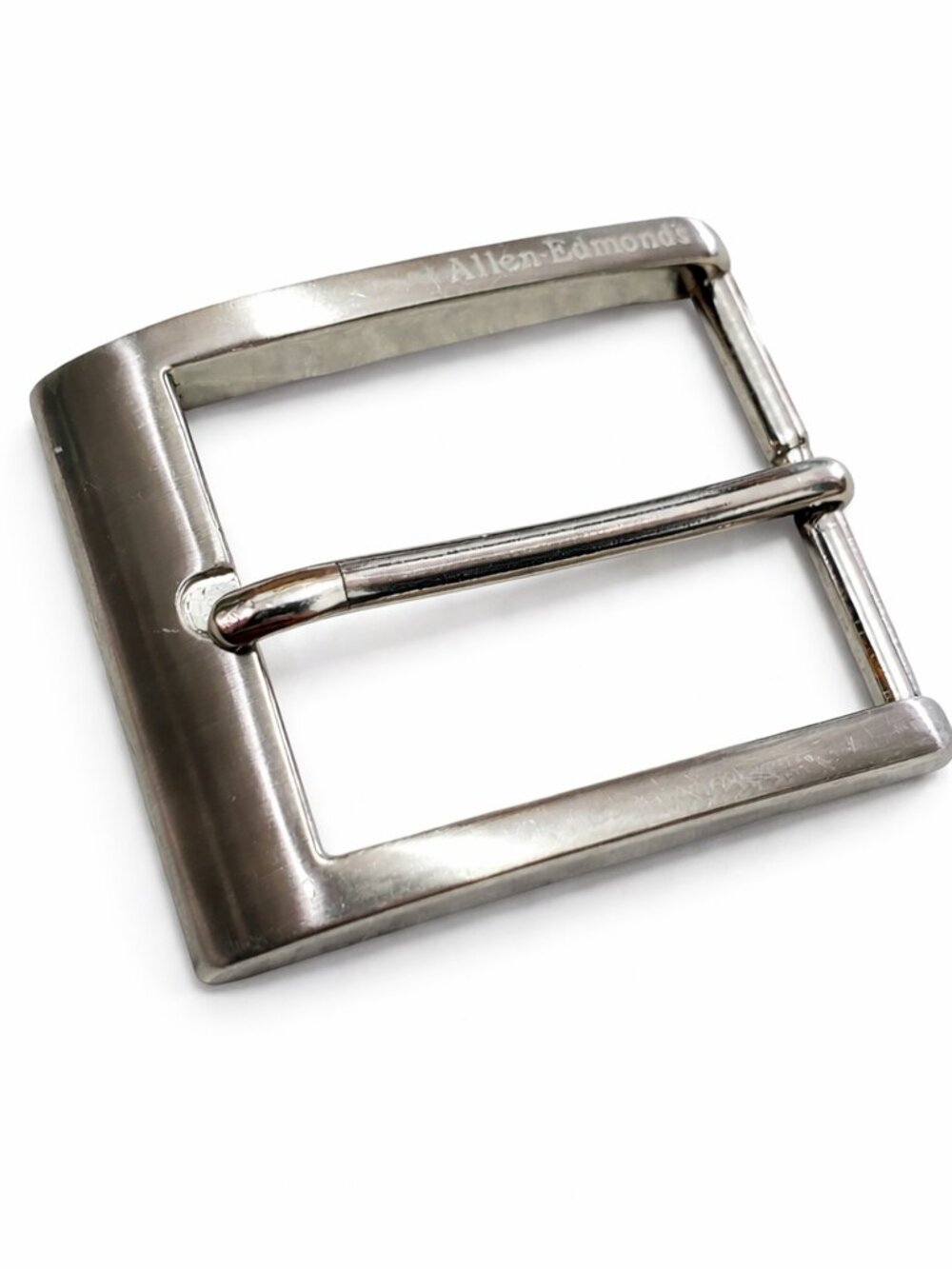 ALLEN EDMONDS Metal Belt Buckle Preppy Office Business Silver -